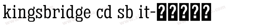kingsbridge cd sb it字体转换